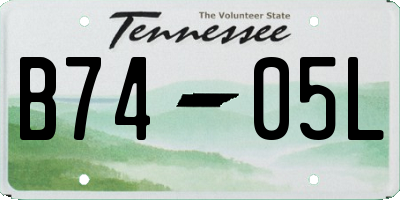TN license plate B7405L