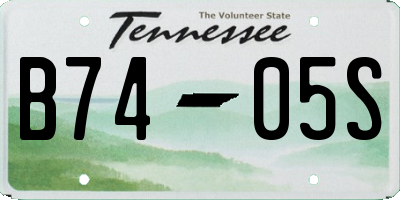 TN license plate B7405S