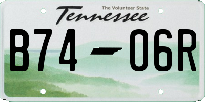 TN license plate B7406R