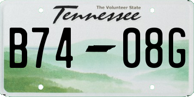 TN license plate B7408G