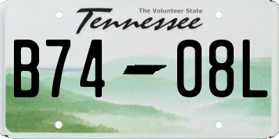 TN license plate B7408L