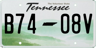 TN license plate B7408V