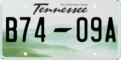 TN license plate B7409A