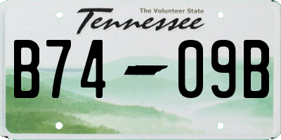 TN license plate B7409B