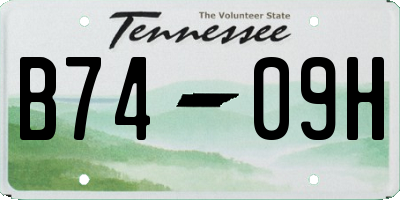 TN license plate B7409H