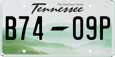 TN license plate B7409P