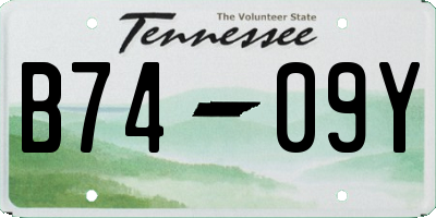 TN license plate B7409Y