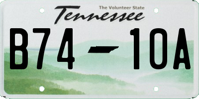 TN license plate B7410A