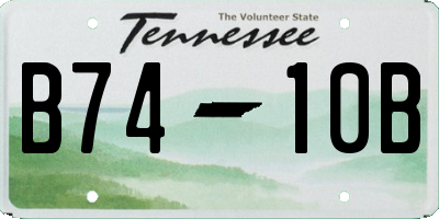 TN license plate B7410B