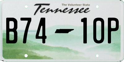 TN license plate B7410P