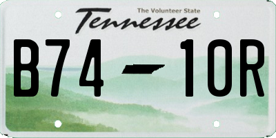 TN license plate B7410R
