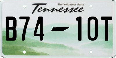 TN license plate B7410T