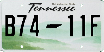 TN license plate B7411F