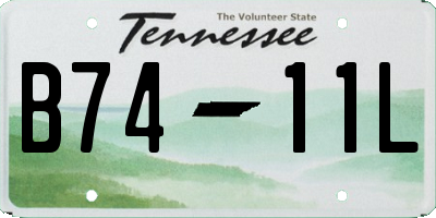 TN license plate B7411L