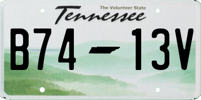 TN license plate B7413V