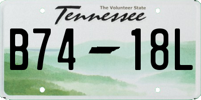 TN license plate B7418L