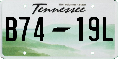 TN license plate B7419L