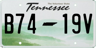 TN license plate B7419V