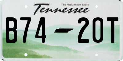 TN license plate B7420T