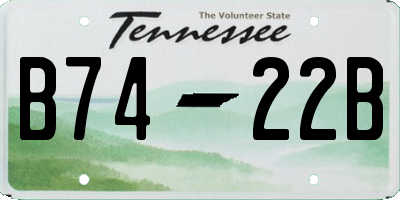 TN license plate B7422B