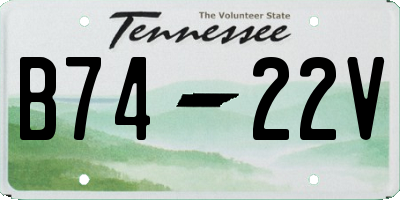 TN license plate B7422V