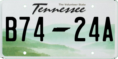 TN license plate B7424A
