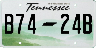 TN license plate B7424B