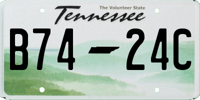 TN license plate B7424C