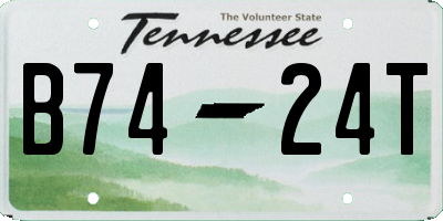 TN license plate B7424T