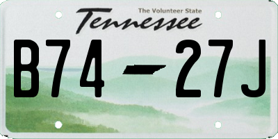TN license plate B7427J
