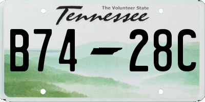 TN license plate B7428C