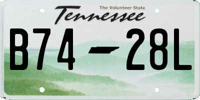 TN license plate B7428L