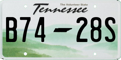 TN license plate B7428S