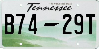 TN license plate B7429T
