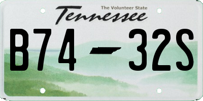 TN license plate B7432S