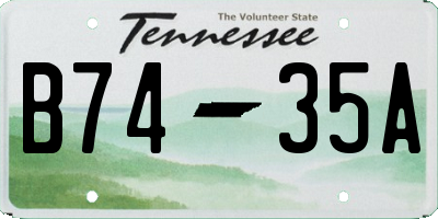 TN license plate B7435A