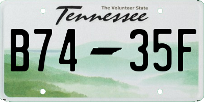 TN license plate B7435F