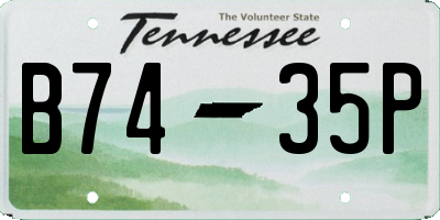 TN license plate B7435P