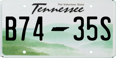 TN license plate B7435S
