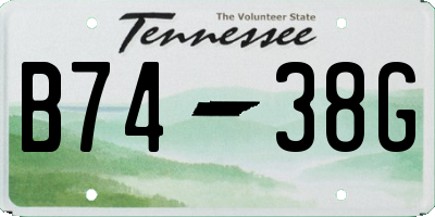 TN license plate B7438G