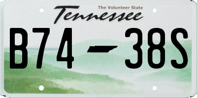 TN license plate B7438S