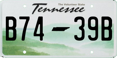 TN license plate B7439B