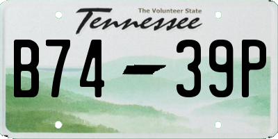 TN license plate B7439P