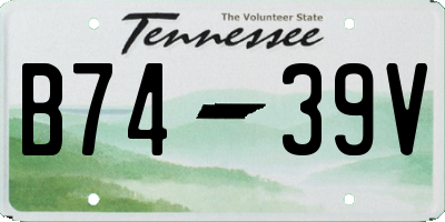 TN license plate B7439V