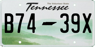 TN license plate B7439X