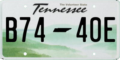 TN license plate B7440E