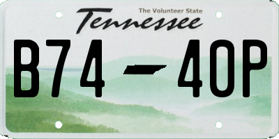 TN license plate B7440P