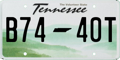 TN license plate B7440T