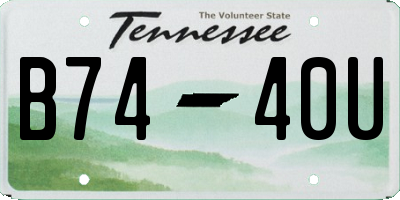 TN license plate B7440U