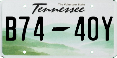 TN license plate B7440Y